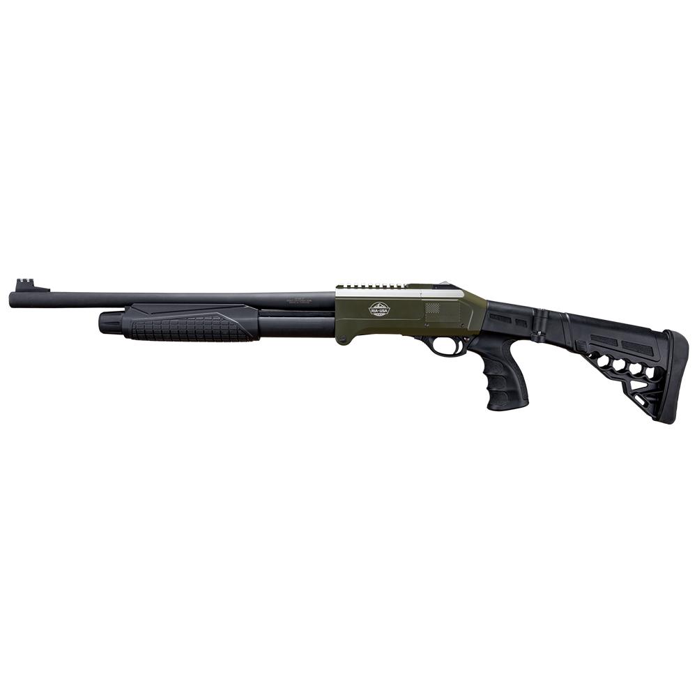 Rock Island Armory Pak Out Long Shotgun 12 ga 3" Chamber 4rd Magazine 18.5" Barrel OD Green Black Picture of Rock Island - USA RI USA Pak Out Long 12ga 18.5in 5rd Blk