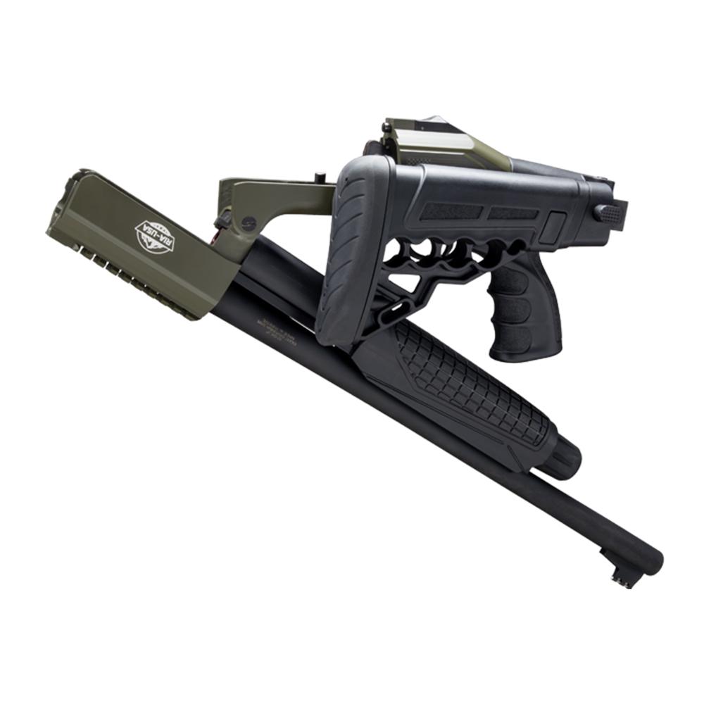 Rock Island Armory Pak Out Long Shotgun 12 ga 3" Chamber 4rd Magazine 18.5" Barrel OD Green Black Picture of Rock Island - USA RI USA Pak Out Long 12ga 18.5in 5rd Blk