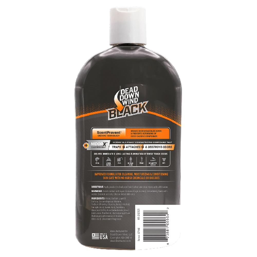 Dead Down Wind Black Premium 3-in-1 Body Wash/Shampoo/Conditioner 16 oz Picture of Dead Down Wind DBA Arcus Hunting BLACK Premium 3in1 Body Wash/Shampoo/Conditioner 16 oz