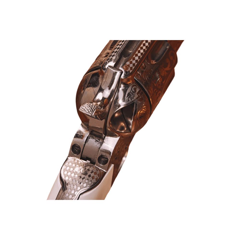 Taylor & Co 1873 Outlaw Legacy Nickel Engraved Handgun .357 Mag 6rd Capacity 5.5" Barrel Ivory Grips Picture of Taylor's & Company Firearms Taylor OUTLAW LEGACY NCKL ENGRVD 5.5'' .357MAG