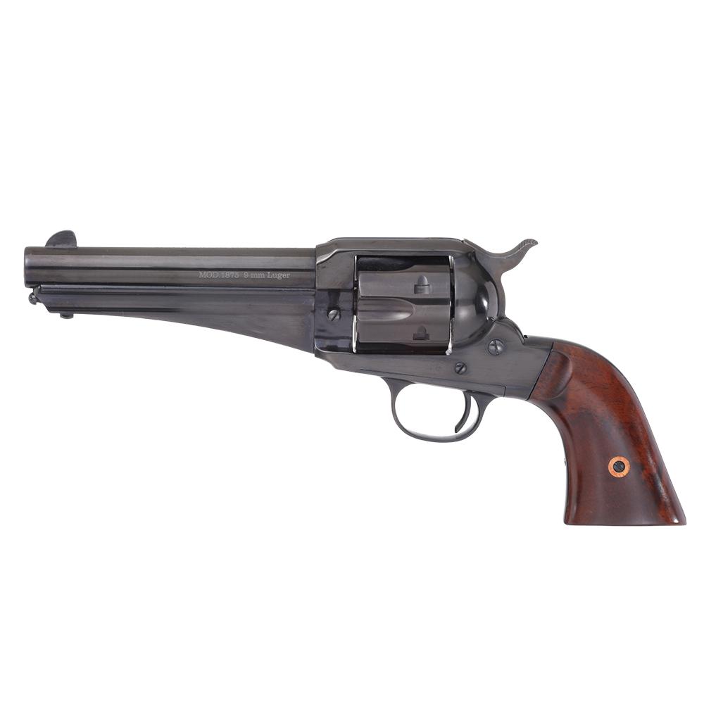 Taylor & Co 1875 Outlaw Handgun 9mm Luger 6rd Capacity 5.5" Barrel Walnut Grips Picture of Taylor's & Company Firearms Taylor 1875 ARMY OUTLAW 5.5'' 9MM ALL BLUED