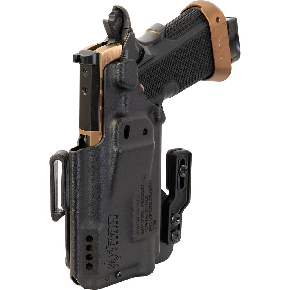 Mission First Tactical Pro Series IWB Light Holster for Kimber 2K11 Pro/Staccato C2/Springfield Prodigy 4.25 with TLR7 Black Ambi Picture of Mission First Tactical MFT 2011 4.25'' TLR7 A X HL-X USB IWB Lght Hlstr (Stccto - Sprngfld - Kmbr)