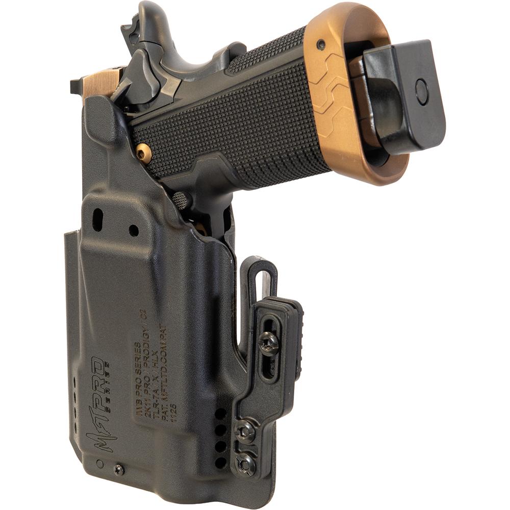 Mission First Tactical Pro Series IWB Light Holster for Kimber 2K11 Pro/Staccato C2/Springfield Prodigy 4.25 with TLR7 Black Ambi Picture of Mission First Tactical MFT 2011 4.25'' TLR7 A X HL-X USB IWB Lght Hlstr (Stccto - Sprngfld - Kmbr)