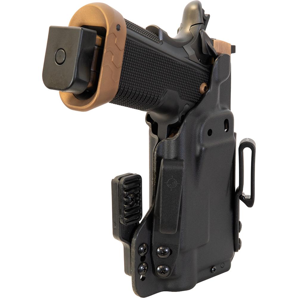 Mission First Tactical Pro Series IWB Light Holster for Kimber 2K11 Pro/Staccato C2/Springfield Prodigy 4.25 with TLR7 Black Ambi Picture of Mission First Tactical MFT 2011 4.25'' TLR7 A X HL-X USB IWB Lght Hlstr (Stccto - Sprngfld - Kmbr)