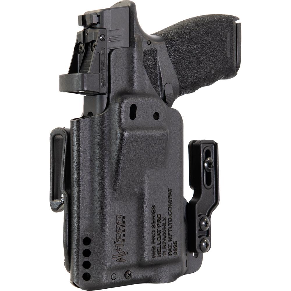Mission First Tactical Pro Series IWB Light Holster for Springfield Hellcat PRO with TLR7A Black Ambi Picture of Mission First Tactical MFT Springfield Hellcat PRO TLR7 A X HL-X USB IWB Light Holster