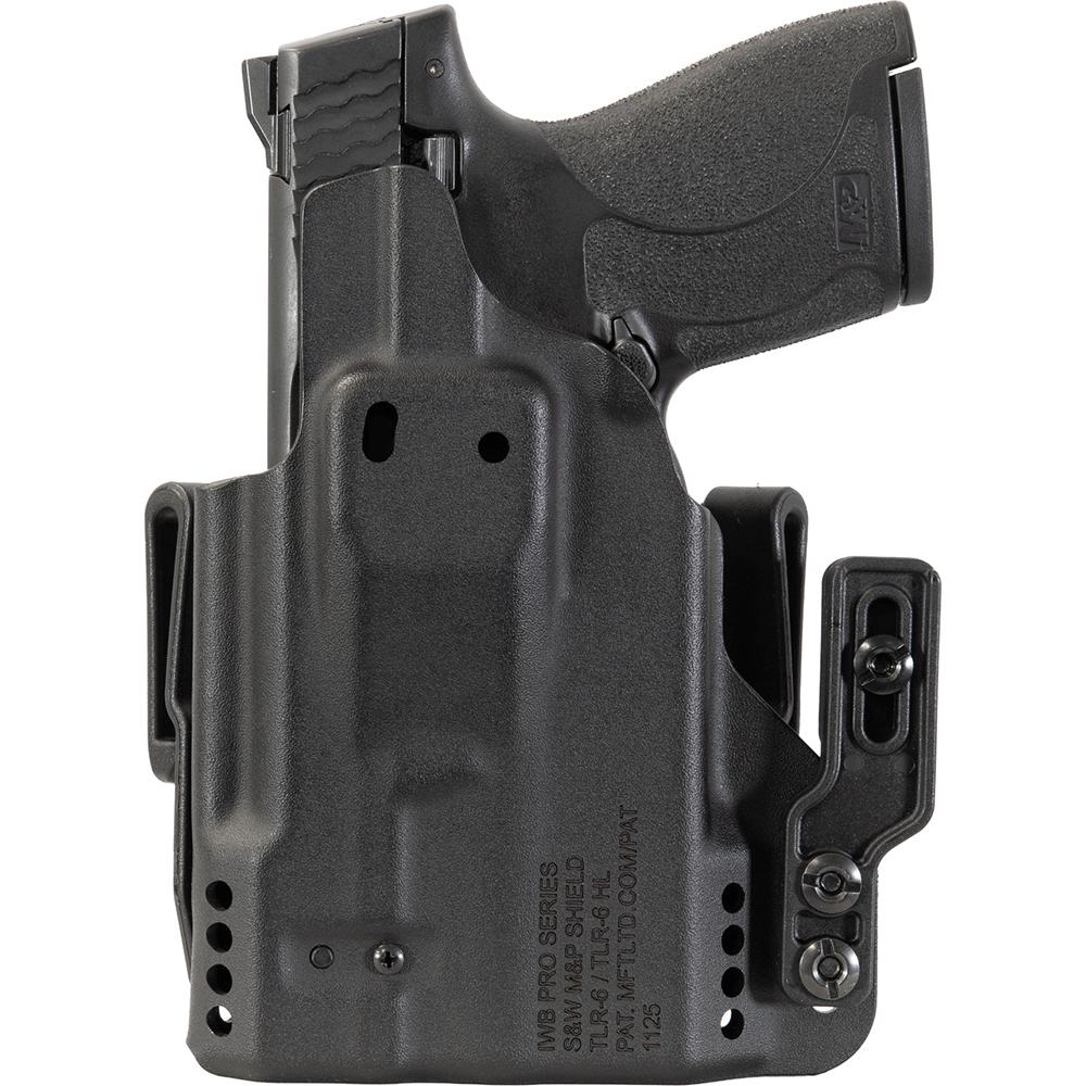Mission First Tactical Pro Series IWB Light Holster for S&W Shield 1.0/2.0/Plus TLR-6/TLR-6 HL/TLR-6 HL G Black Ambi Picture of Mission First Tactical MFT Smith & Wesson Shield 1.0/2.0/PLUS TLR6 IWB Light Holster