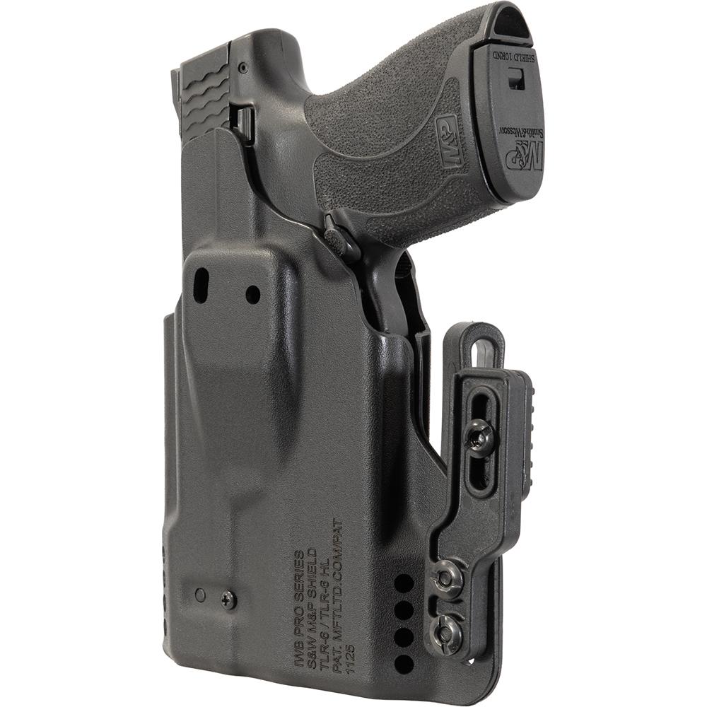 Mission First Tactical Pro Series IWB Light Holster for S&W Shield 1.0/2.0/Plus TLR-6/TLR-6 HL/TLR-6 HL G Black Ambi Picture of Mission First Tactical MFT Smith & Wesson Shield 1.0/2.0/PLUS TLR6 IWB Light Holster