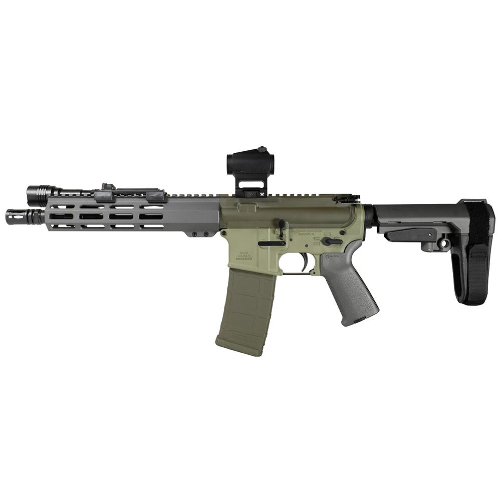 Shark Coast Bugbear AR Pistol Bundle 5.56mm 30rd Magazine 10.5'' Threaded Barrel Vortex Crossfire Red Dot Streamlight ProTac SBA3 Brace Picture of Shark Coast Tactical Shark Coast BugBear Bundle 5.56 10.5'' Brl Vortex Red Dot Streamlight