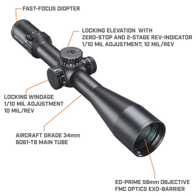 Bushnell Match Pro ED Rifle Scope 5-30x56 34mm FFP DM2 MRAD w Floating Dot Illum Picture of Bushnell 5-30x56 Match Pro ED Illum. Black Matte Riflescope FFP MRAD