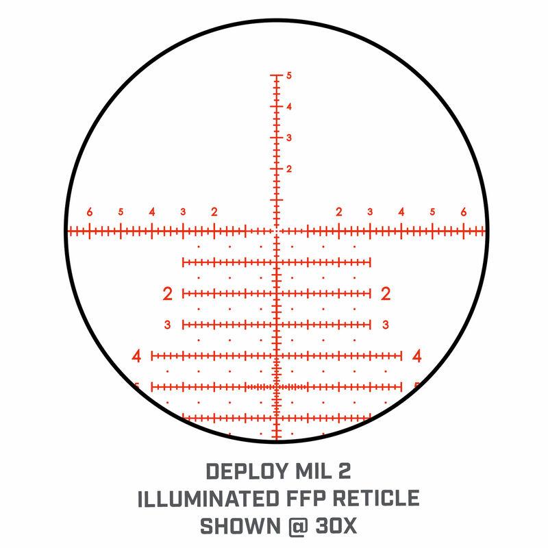 Bushnell Match Pro ED Rifle Scope 5-30x56 34mm FFP DM2 MRAD w Floating Dot Illum Picture of Bushnell 5-30x56 Match Pro ED Illum. Black Matte Riflescope FFP MRAD