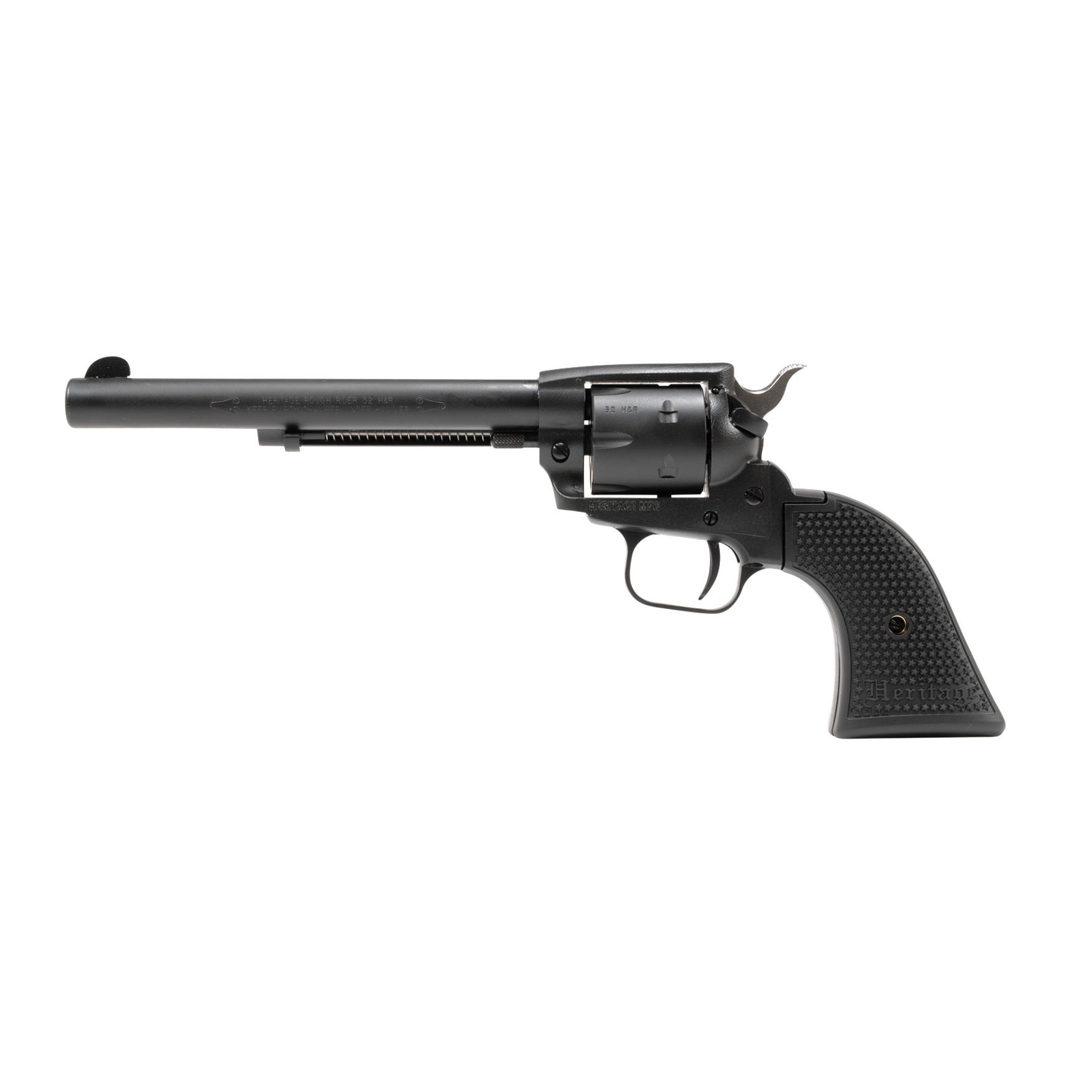 Heritage Rough Rider Steel Handgun .32 H&R 6rd Capacity 6.5" Barrel Black Satin poly Grip Picture of Taurus International - Heritage RR STEEL 32H&R 6 1/2''BBL 6RD BK SATIN POLY GRIPS