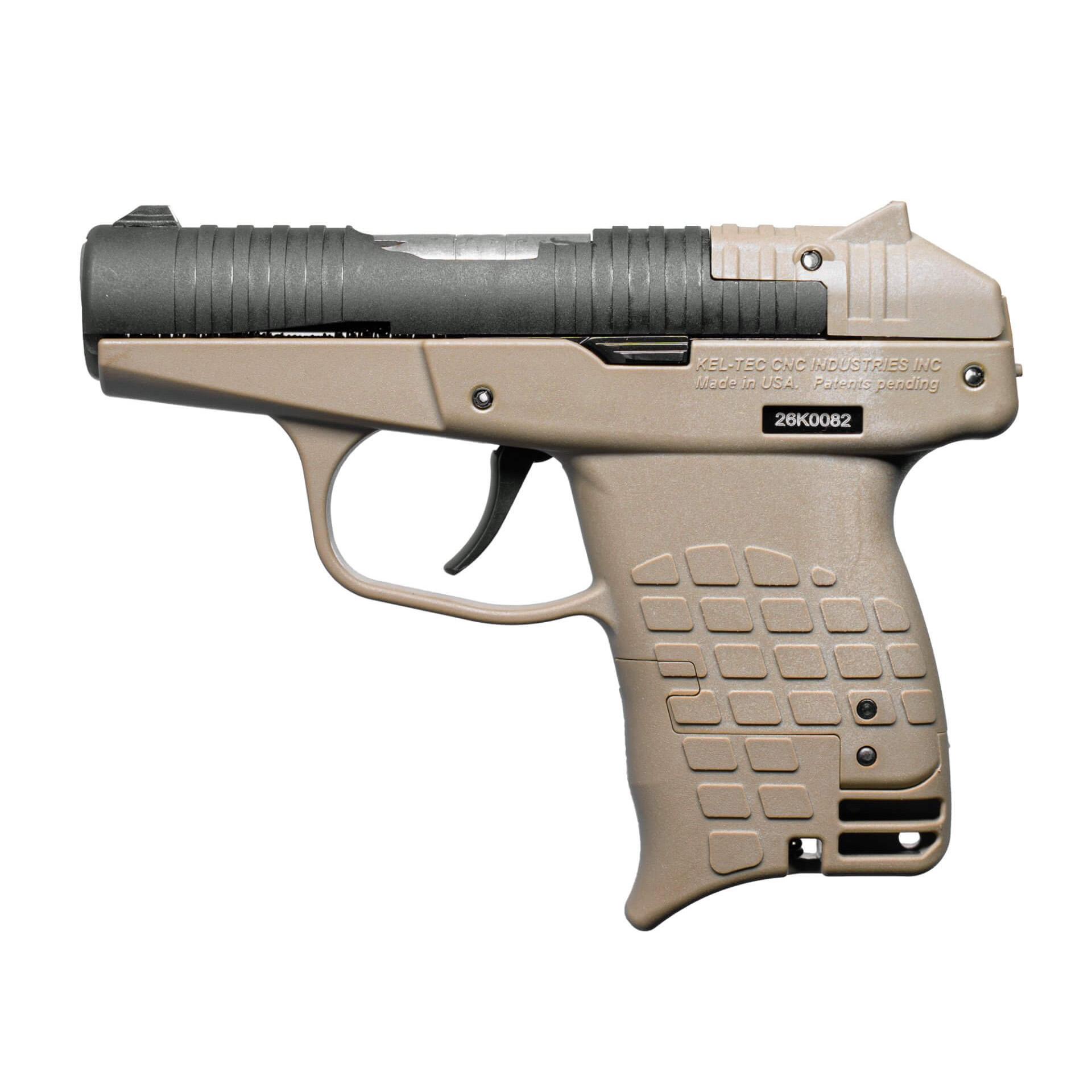 Kel-Tec PR3AT Handgun .380 Auto 13rd Capacity 2.85" Barrel Tan Large Grip Picture of Kel-Tec Cnc Industries Inc. Keltec PR3AT 380ACP TAN 13RD LRG Grip