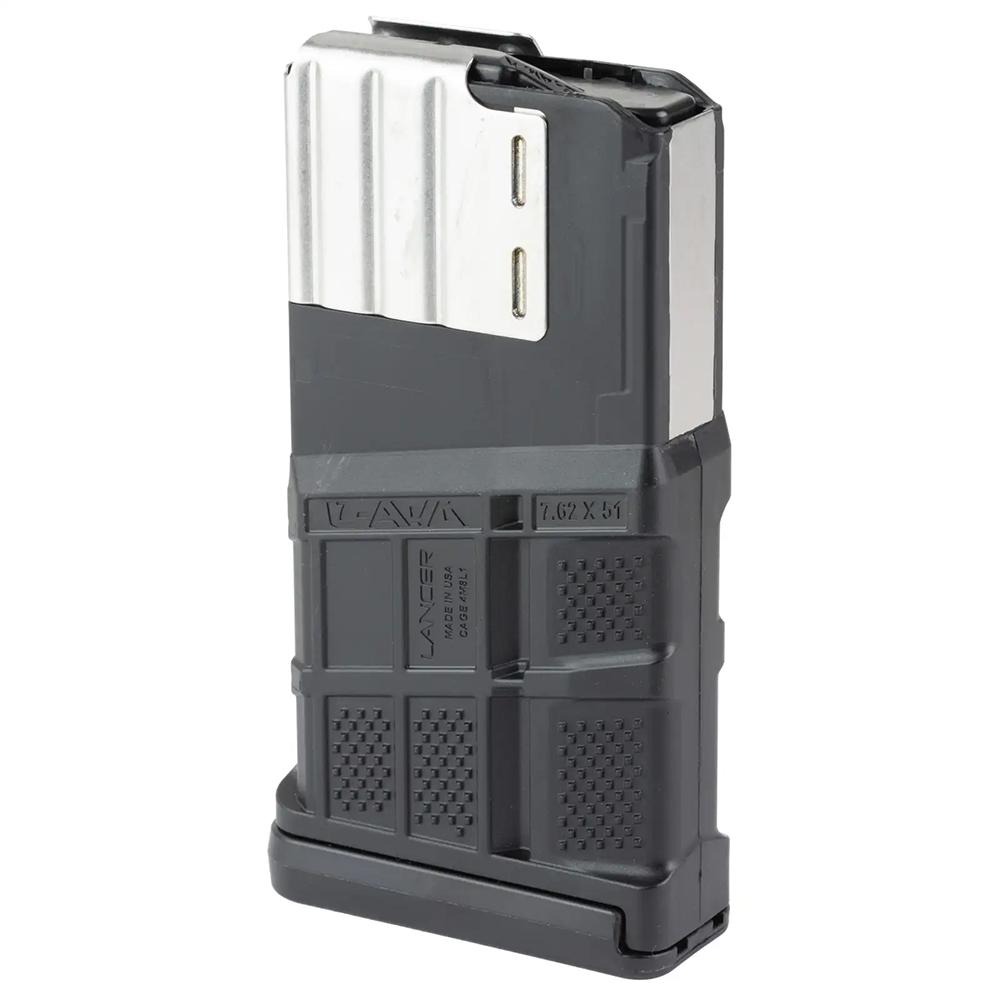 Lancer L7AWM Gen 2 Rifle Magazine 7.62 20/rd Picture of Lancer Systems Lancer L7AWN 20Rd Mag Opaque Black Gen 2