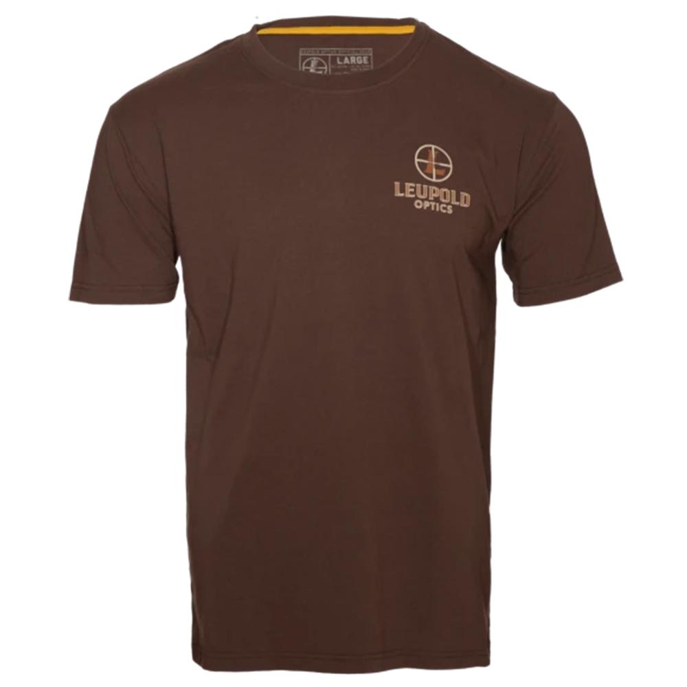 Leupold Magazine Short Sleeve Shirt Brown Heather L Picture of Leupold & Stevens Inc. Leupold Mule Deer Magazine Tee Brown Heather L