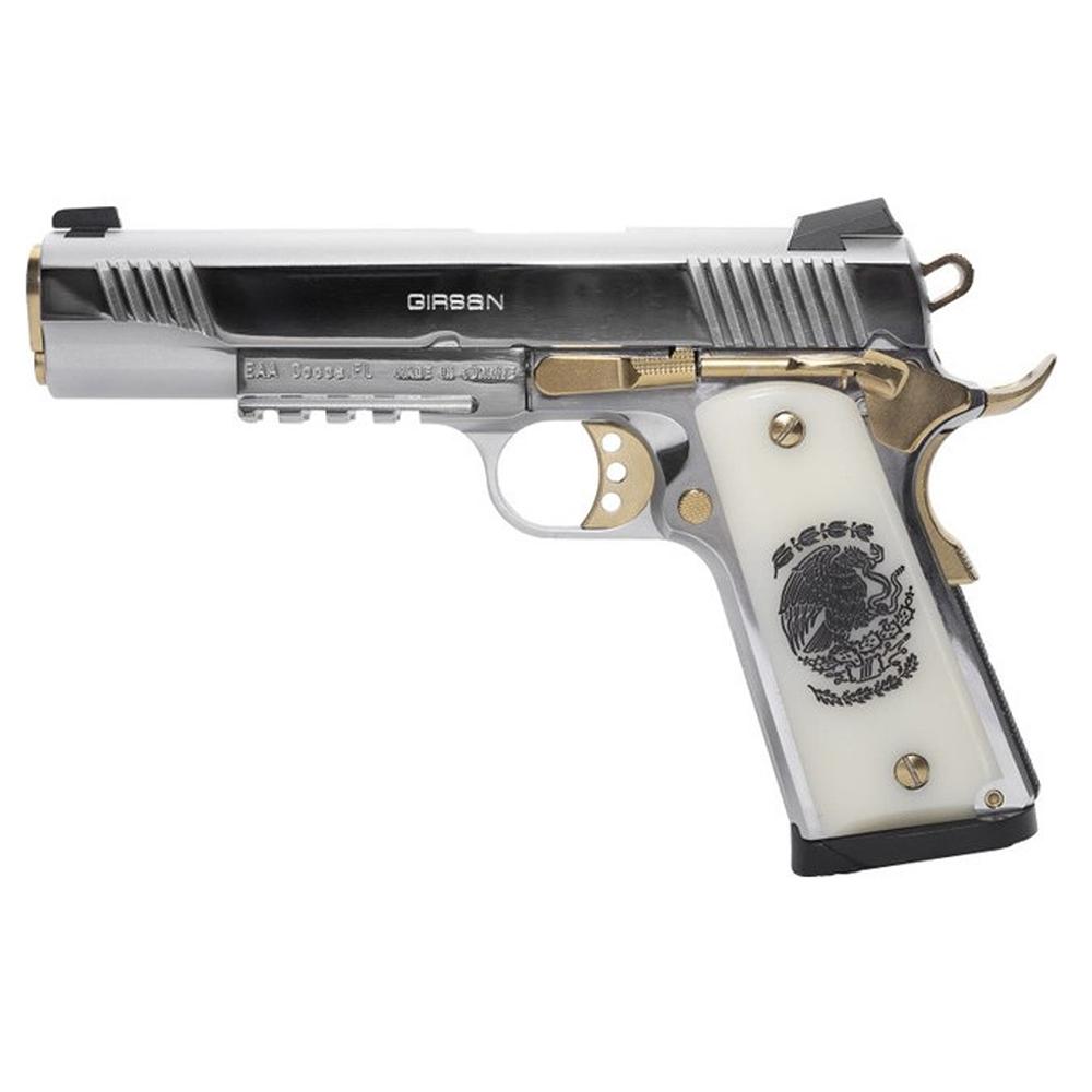Girsan Liberador II MC1911S Government Handgun .45 ACP 9rd Magazine 5" Barrel Polished Chrome Picture of EAA - European American Armory Corp GIRSAN LIBERADOR II MC1911S GOV MODEL 45ACP PC 5"BBL 9+1 MAG