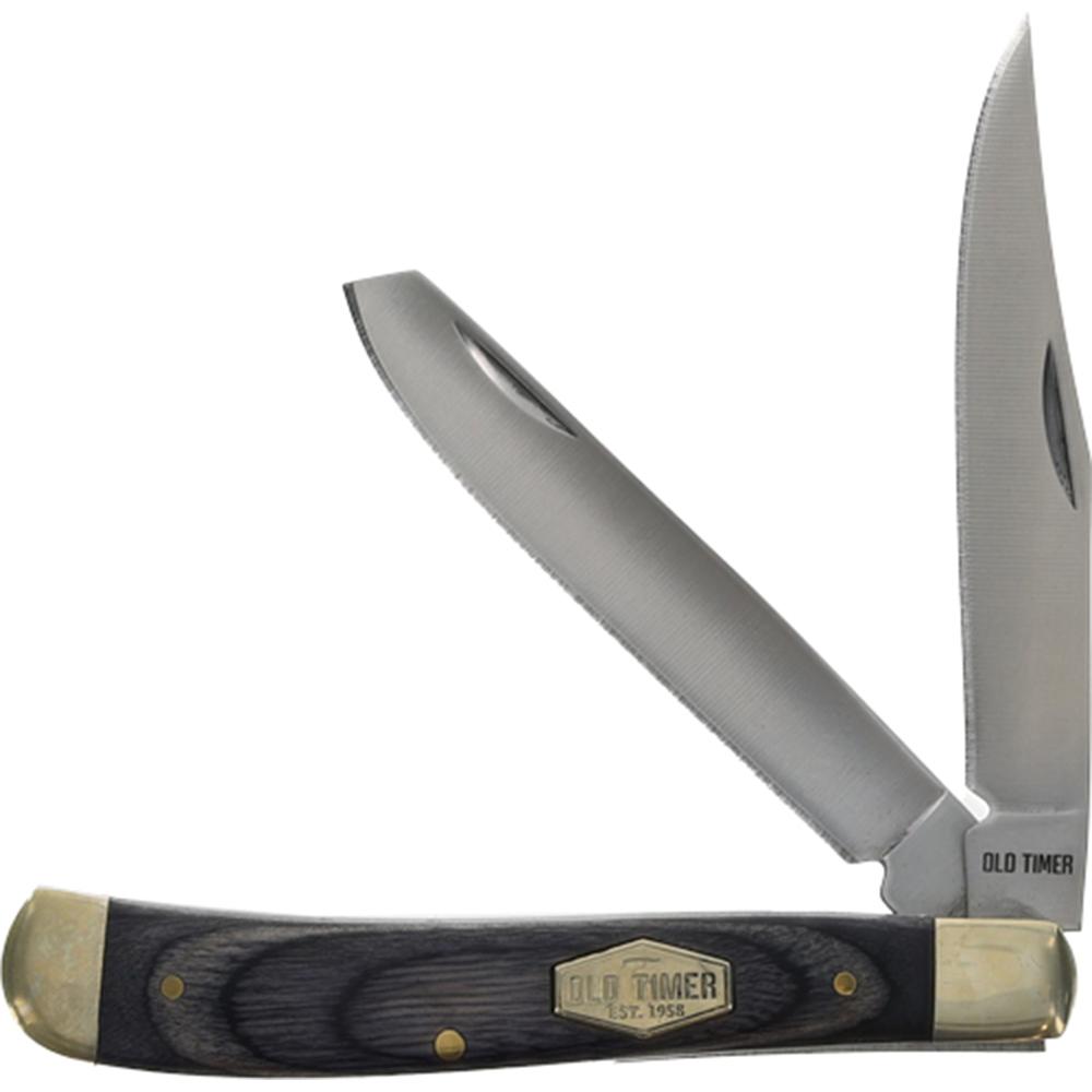 Old Timer 2-Blade Folding Knife and Flask Combo Picture of Battenfeld Knives OT 2-BLADE FOLDING KNIFE W/FLASK COMBO