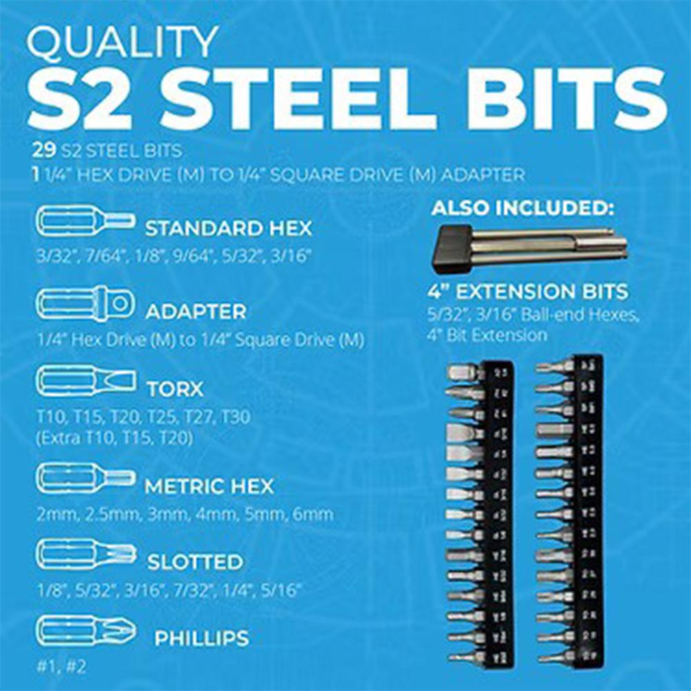 Borka Standard Configuration Tool Kit with 3 pc Extension Bit Set Picture of Pro-Shot Products Standard Config Adjustable Torque Driver Kit with 3pc Extension Bit Set