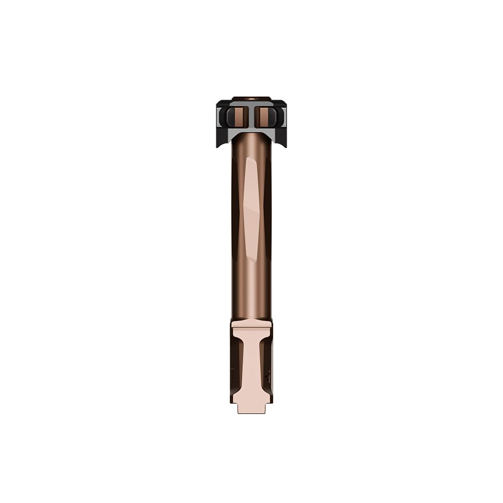 Radian Weapons Afterburner and Ramjet Combo Ported Barrel and Compensator for Glock Gen 6 19/45 Bronze Picture of Radian Weapons AFTERBURNER + RAMJET Mcro-Comp Prtd Pstl Brl Glck 19/45 Gen6 Blk/Brz