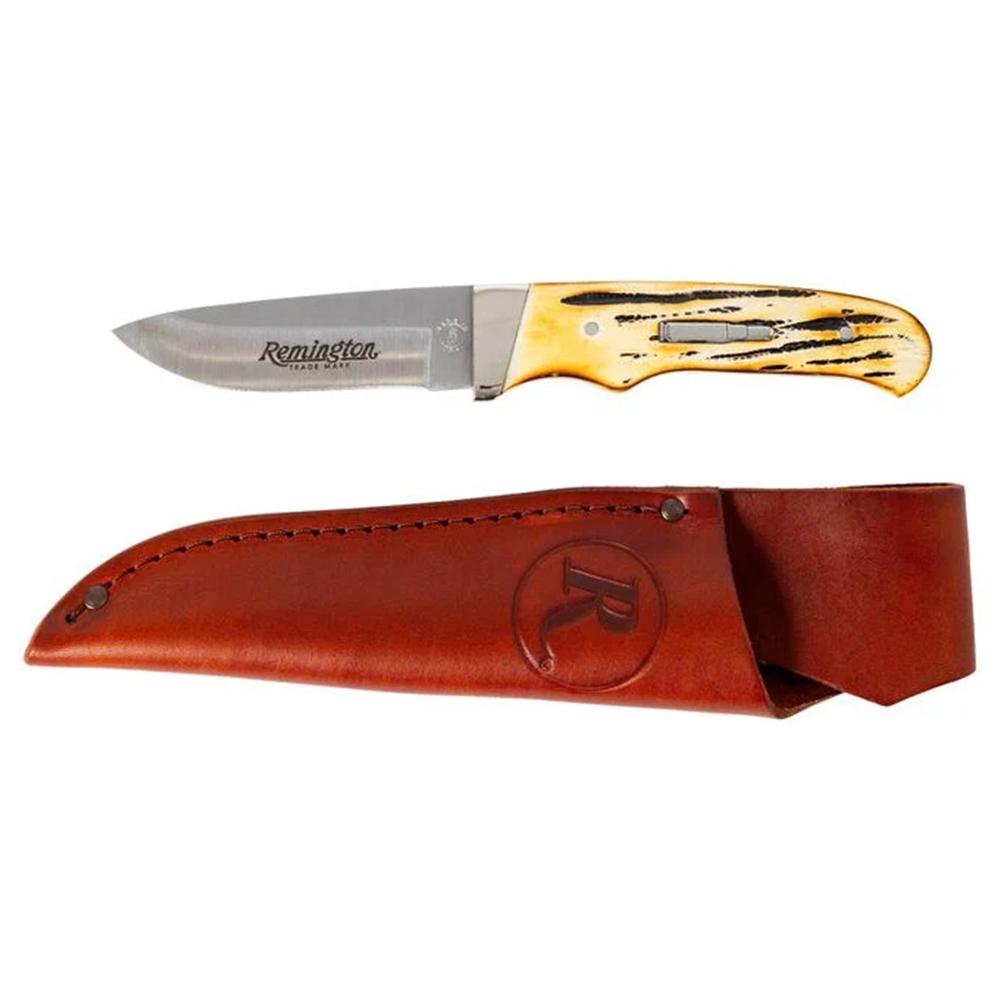 Remington 2026 Bullet Knife King of the Mountain 3-1/2" Drop Point Blade Stag Bone Picture of Remington Arms Co. Inc. REMINGTON 2026 BULLET KNIFE KING OF THE MOUNTAIN 3-1/2" FIXED BLADE