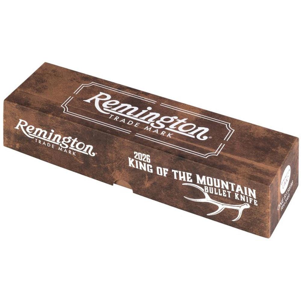 Remington 2026 Bullet Knife King of the Mountain 3-1/2" Drop Point Blade Stag Bone Picture of Remington Arms Co. Inc. REMINGTON 2026 BULLET KNIFE KING OF THE MOUNTAIN 3-1/2" FIXED BLADE