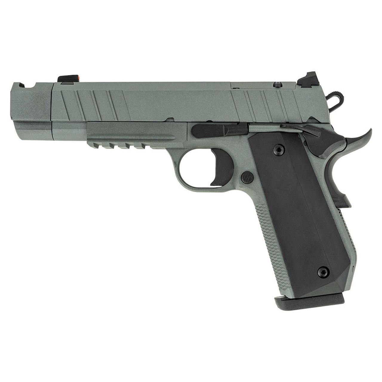 Tisas 1911 Nightstalker SF-C Handgun 10mm Auto 10rd Magazine 4.25'' Compensated Barrel Cerakote Grey Finish Picture of Tisas Arms Corp TISAS 1911 Carry Nightstalker SF-C 10MM 4.25'' Compensated Cerakote Grey