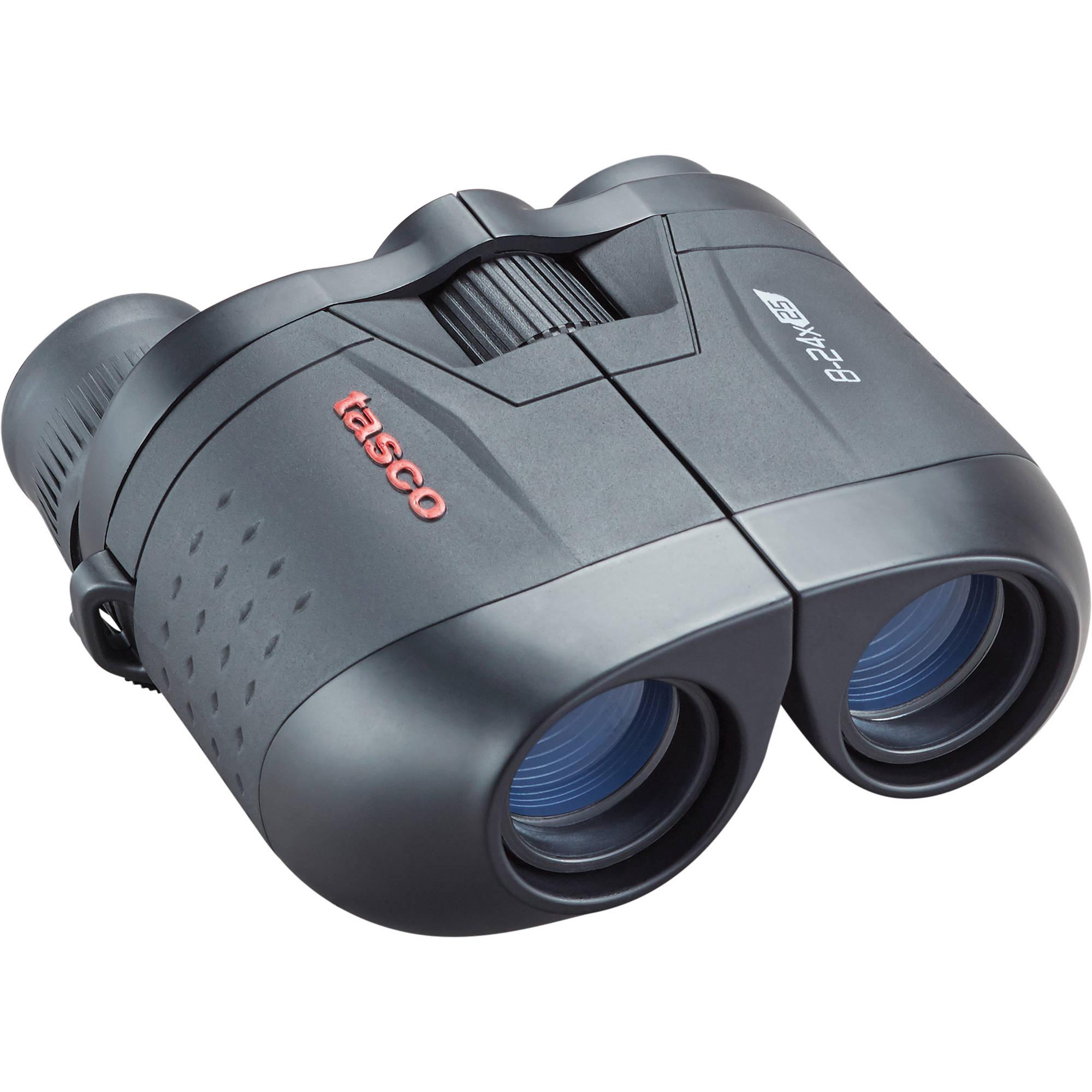 Tasco Essentials Porro Binocular 8-24x25mm Black MC Zoom Box 6Lx 6L Picture of Tasco 8-24x25 Black Porro MC Zoom Box 6L