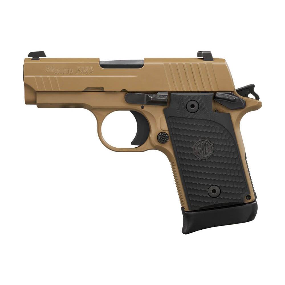 Sig Sauer P938 Emperor Scorpion Handgun 9mm Luger 6rd (1) & 7rd (1) Magazines 3" Barrel FDE Picture of Sig Sauer P938 9MM 3IN EMPEROR SCORPION FDE SAO SIGLITE BLK G10 GRIP (1)6RD & 7RD MAG