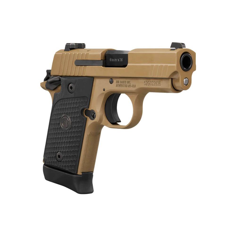 Sig Sauer P938 Emperor Scorpion Handgun 9mm Luger 6rd (1) & 7rd (1) Magazines 3" Barrel FDE Picture of Sig Sauer P938 9MM 3IN EMPEROR SCORPION FDE SAO SIGLITE BLK G10 GRIP (1)6RD & 7RD MAG