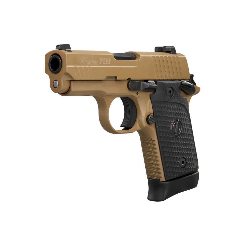 Sig Sauer P938 Emperor Scorpion Handgun 9mm Luger 6rd (1) & 7rd (1) Magazines 3" Barrel FDE Picture of Sig Sauer P938 9MM 3IN EMPEROR SCORPION FDE SAO SIGLITE BLK G10 GRIP (1)6RD & 7RD MAG