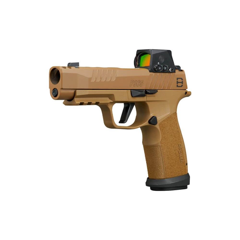 Sig Sauer P365-XF DH3 Handgun 9mm Luger 17(1)& 21(2)rd Magazines 3.7" Barrel DH3 Slide Coyote Romeo-X Competition Magwell Picture of Sig Sauer SIG P365 9MM 3.7IN DH3 COYOTE X-RAY 3 (2)21RD(1)17RD MAG COMP