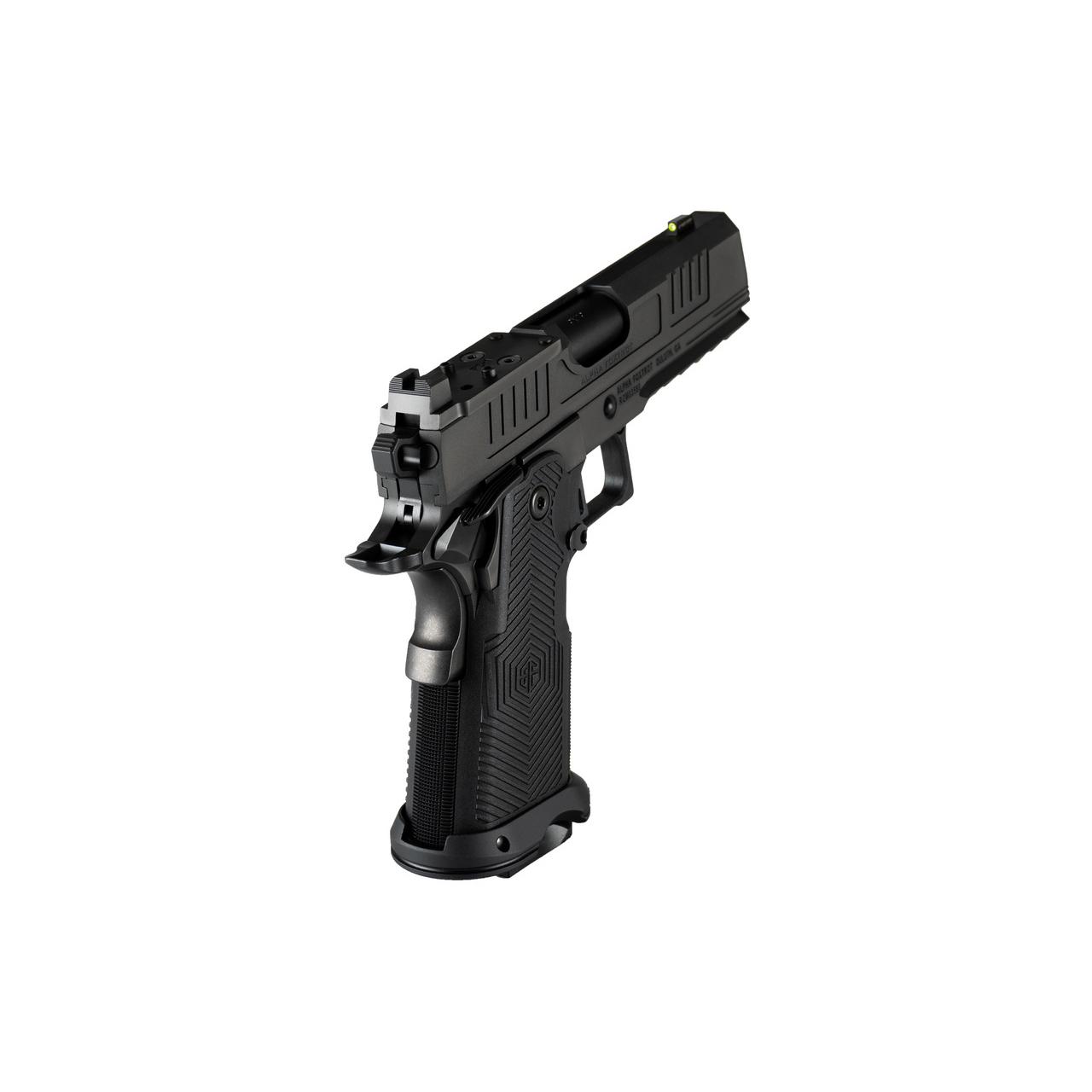 Alpha Foxtrot AF1911-Romulus MOS Adapter Handgun 9mm Luger 17(1) & 20rd(1) Magazines 4.25" Bull Barrel DLC Black Picture of Alpha Foxtrot Alpha Foxtrot AF1911-ROMULUS 9MM 4.25" BULL MOS DLC BLACK 17/20RD