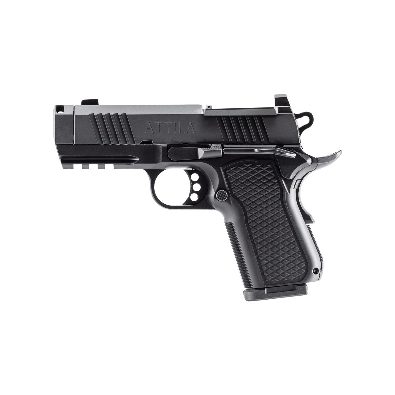 Alpha Foxtrot AF1911-Attila MOS Handgun 9mm Luger 15rd Magazine(2) 3.5" Comp Barrel DLC Black Picture of Alpha Foxtrot AF1911-ATTILA 9MM 3.5" COMP. LOCK MOS DLC BLACK 15 RD