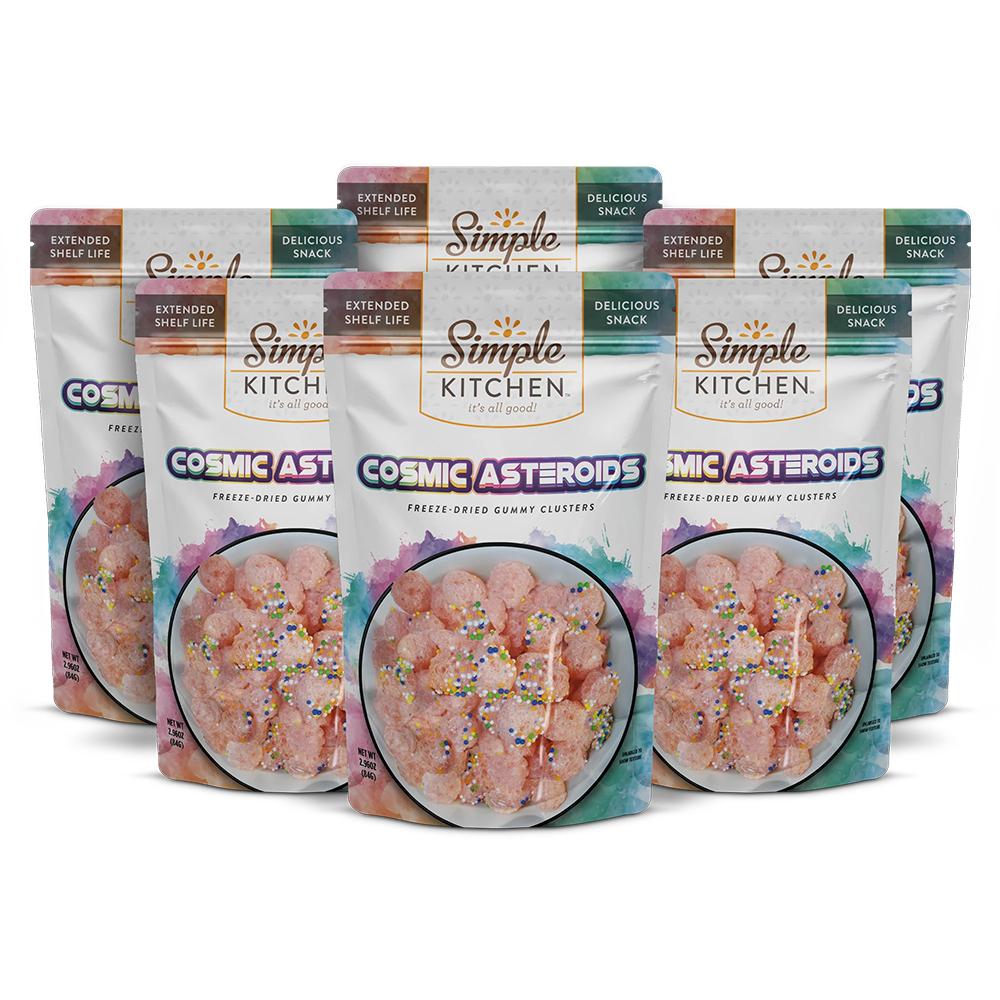 Ready Wise Simple Kitchen Cosmic Asteroids 3-Serving Pouch 6/ct Picture of ReadyWise Company Simple Kitchen 3 Serving Cosmic Asteroids Pouch Sold as a 6ct Pack