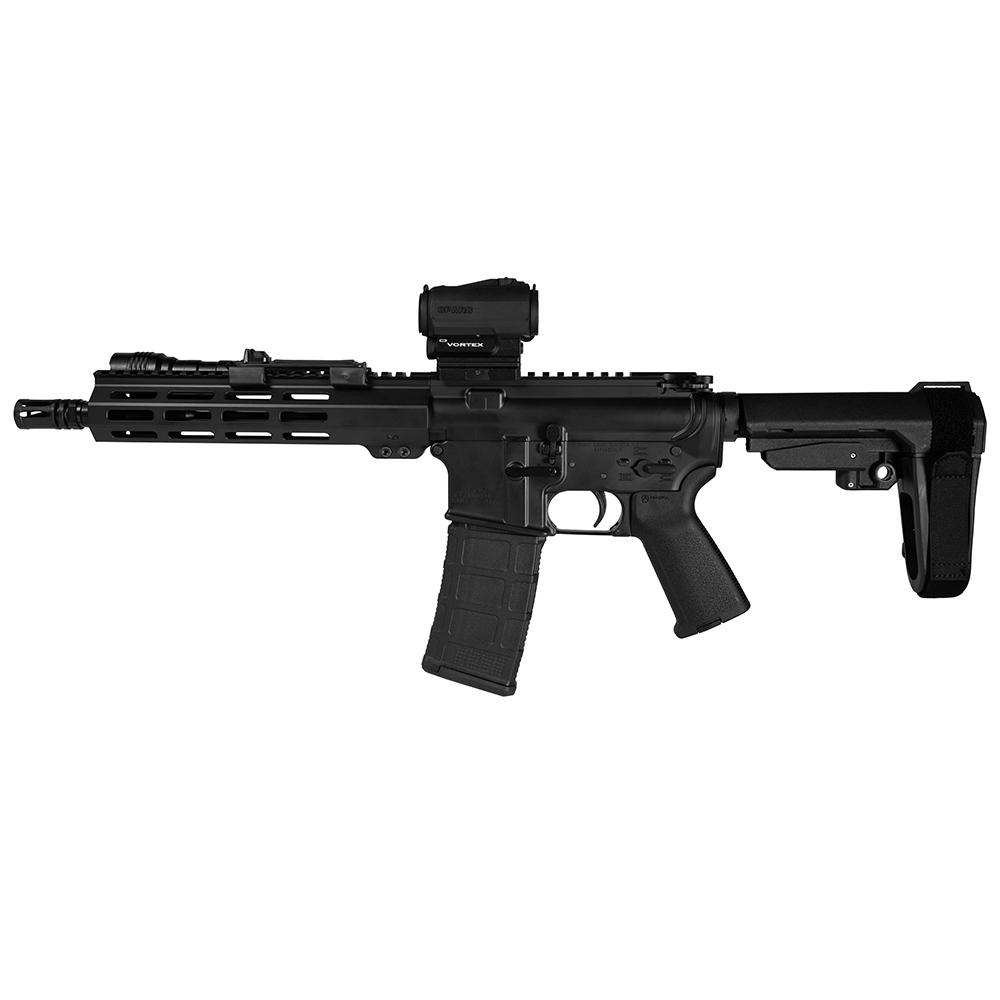 Shark Coast Midnight AR Pistol Bundle .300 BLK 30rd Magazine 10.5'' Threaded Barrel Vortex Sparc Red Dot Streamlight ProTac SBA3 Brace Picture of Shark Coast Tactical Shark Coast Midnight Bundle 300Blk 10'' Brl Vortex Red Dot Streamlight