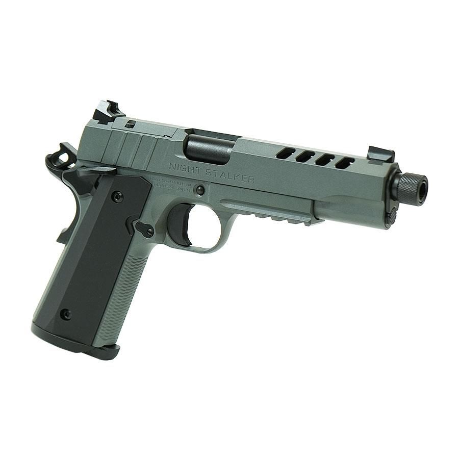 Tisas 1911 Night Stalker SF Handgun 9mm Luger 9rd Magazine(2) 5" Threaded Barrel Grey Cerakote Finish Picture of Tisas Arms Corp TISAS 1911 DUTY Night Stalker SF 9MM 5'' Threaded Barrel Cerakote Grey