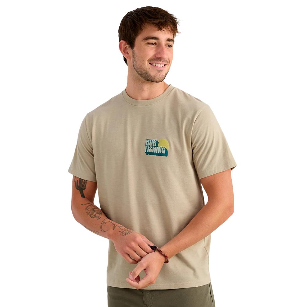 Huk Bait 'N Fetch Short Sleeve Tee River Rock Heather M Picture of Marolina DBA HUK BAIT 'N FETCH SS TEE RIVER ROCK HTHR SIZE M
