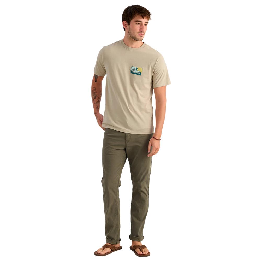 Huk Bait 'N Fetch Short Sleeve Tee River Rock Heather S Picture of Marolina DBA HUK BAIT 'N FETCH SS TEE RIVER ROCK HTHR SIZE S