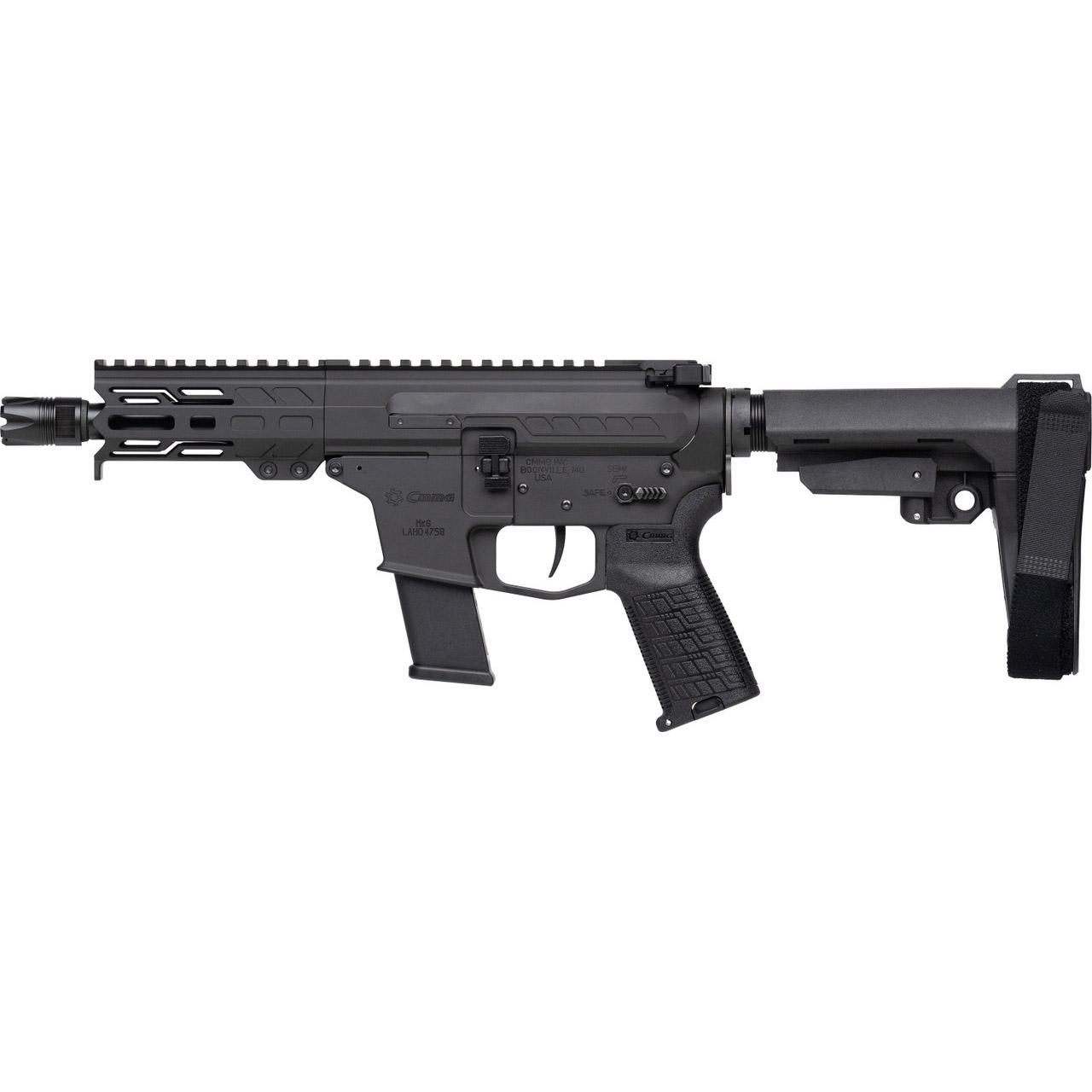 CMMG Banshee Fixed Ejector MkG Pistol .45 Auto 13rd Magazine 5'' Barrel Armor Black w/Brace Picture of Cmmg Inc. CMMG PISTOL BANSHEE Fixed Ejector MkG 45 ACP 5''BBL Armr Blk 13Rds