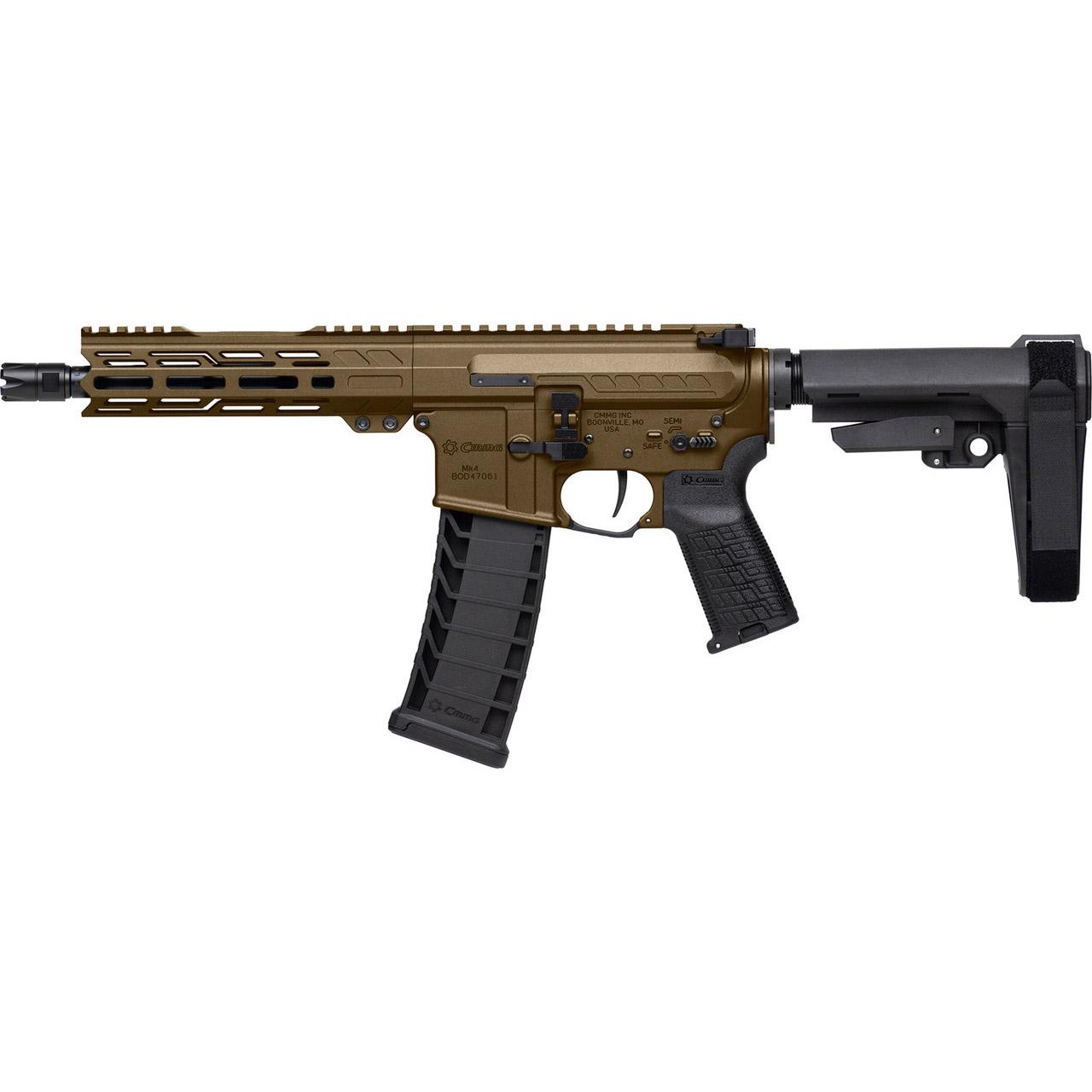 CMMG Banshee Fixed Ejector Mk4 Pistol 9mm Luger 30rd Magazine 8'' Barrel Midnight Bronze w/Brace Picture of Cmmg Inc. CMMG PISTOL BANSHEE Fixed Ejector Mk4 9MM 8''BBL MidBrz 30Rds