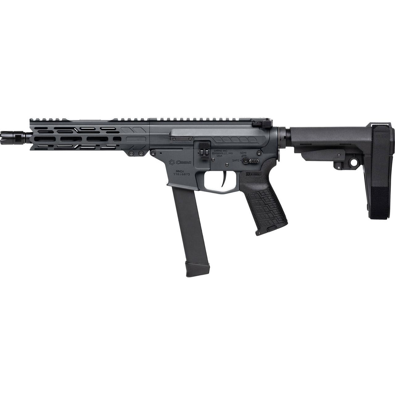 CMMG Banshee Fixed Ejector MkGs Pistol 9mm Luger 33rd Magazine 8'' Barrel Tungsten w/Brace Picture of Cmmg Inc. CMMG PISTOL BANSHEE Fixed Ejector MkGs 9MM 8'' BBL Tngstn 33+1Rds