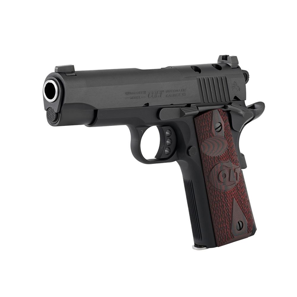 Colt Optic Ready Lightweight Commander Handgun 9mm Luger 9d Magazine 4.25" Barrel Black with G10 Black Cherry Grips Picture of Colt Manufacturing Colt Lightweight Commander 9MM 4.25in Brl AnodizeBlued Opt Rdy