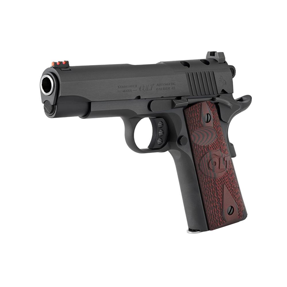 Colt Optic Ready Combat Commander Handgun .38 Super 9rd Magazine 4.25" Black with G10 Black Cherry Grips Picture of Colt Manufacturing Colt Combat Commander 38 Super 4.25'' Blued 9rd Opt Rdy