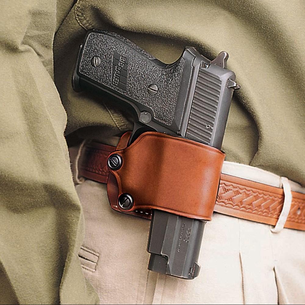 DeSantis #023 Yaqui Slide Holster for Most Double Action Autos Tan RH Picture of Desantis Leather Goods Co. #23 YAQUI SLIDE PLN TAN RH LG D/A AUTO