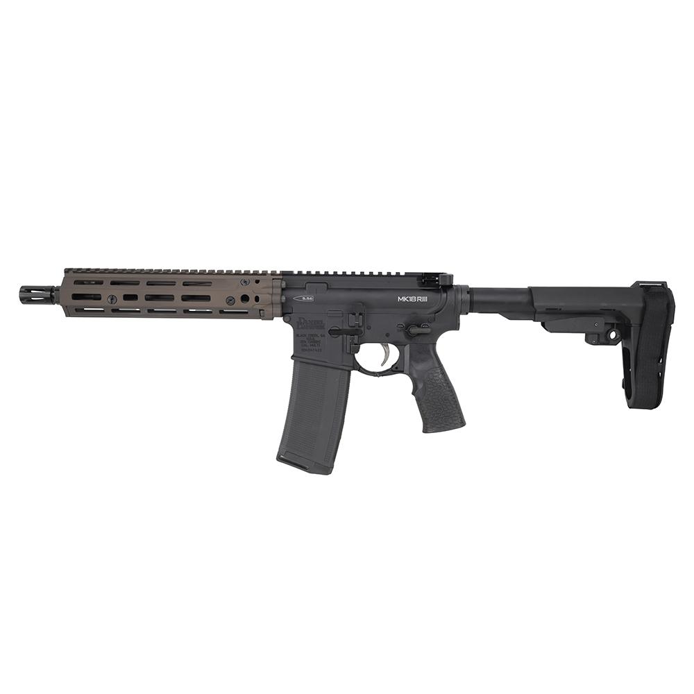Daniel Defense DD4 MK18 RIII Handgun 5.56 NATO 32rd Magazine 10.3" Barrel Black FDE Picture of Daniel Defense DD4 MK18 RIII PISTOL SEMI 10.3''Brl 5.56 RIS III 9.5 FDE SBA3 BRACE