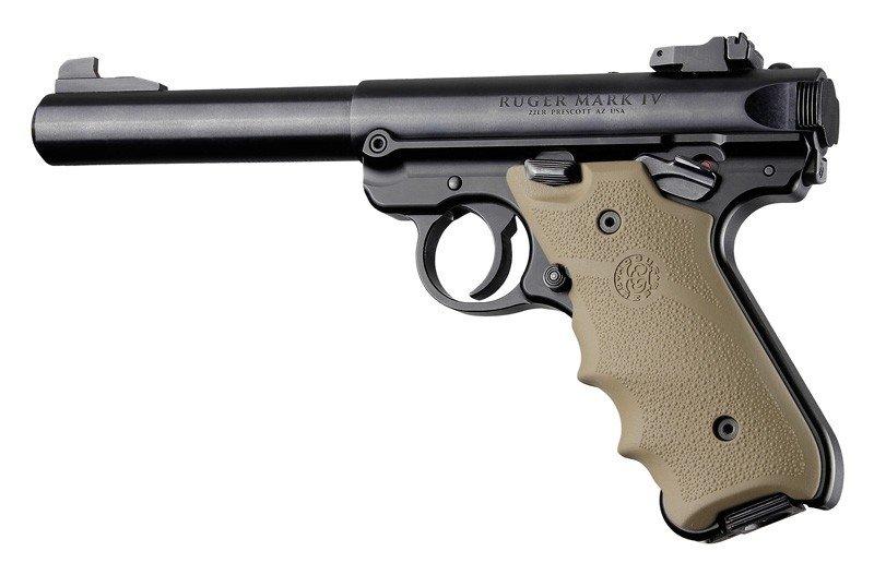 Picture of Hogue Inc. Ruger MKIV Rubber Grip with Finger Grooves Flat Dark Earth