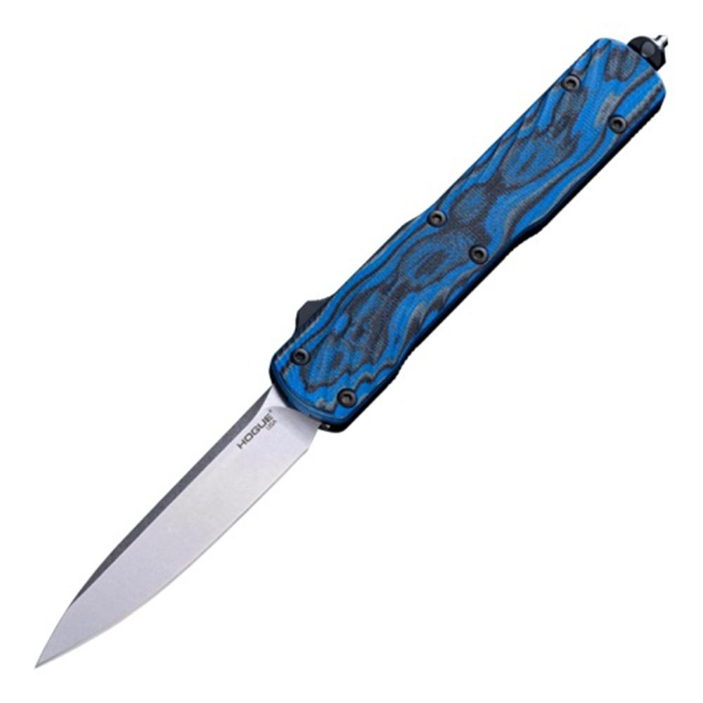 Hogue Counterstrike OTF Automatic Knife 3-2/5" Drop Point Blade Blue Picture of Hogue Knife Counterstrike Out the Front Automatic Knife 3.35'' Drop Point
