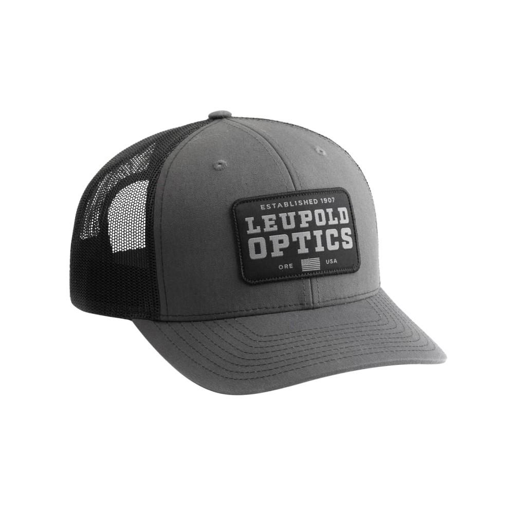 Leupold Established 1907 Trucker Hat Grey/Black Picture of Leupold & Stevens Inc. Leupold Hat Established 1907 Trucker Gray/Black