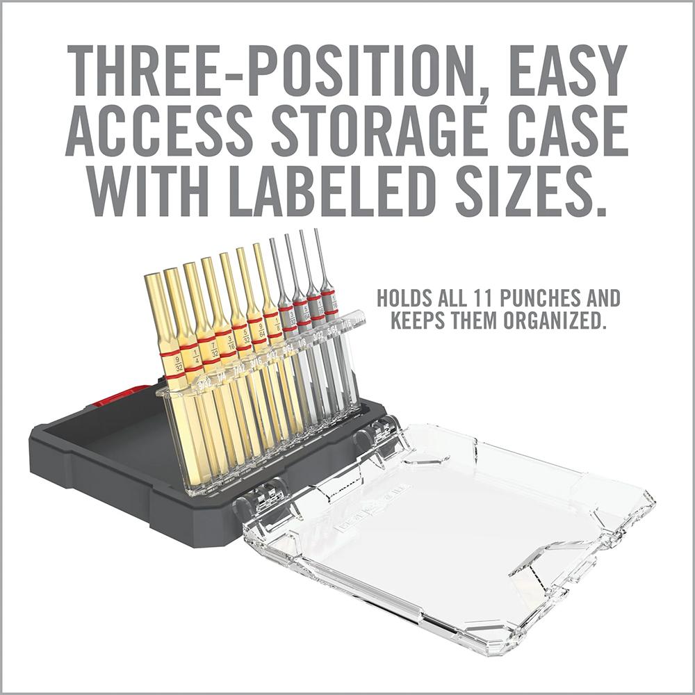 Picture of Real Avid Real Avid Accu-Punch 11-Piece Standard Brass & Steel Pin Punch Set