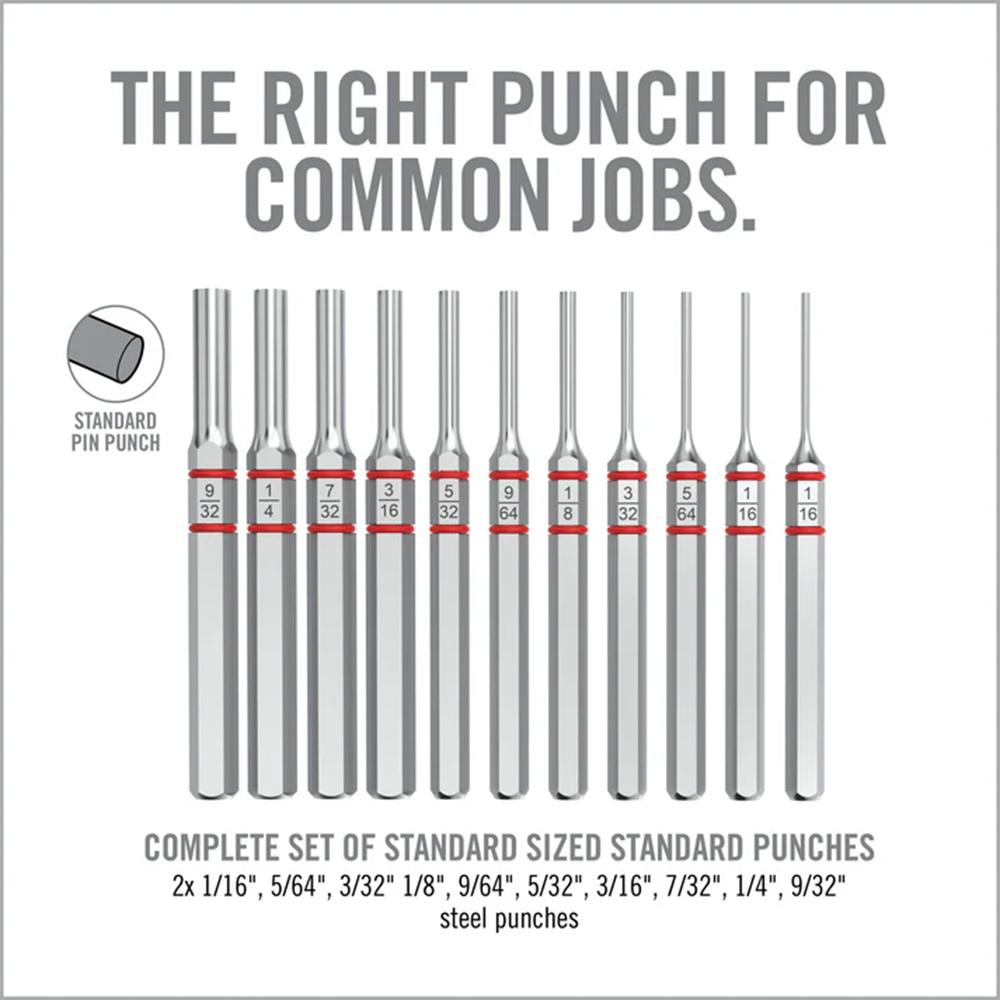 Picture of Real Avid Real Avid Accu-Punch 11-Piece Standard Pin Punch Set