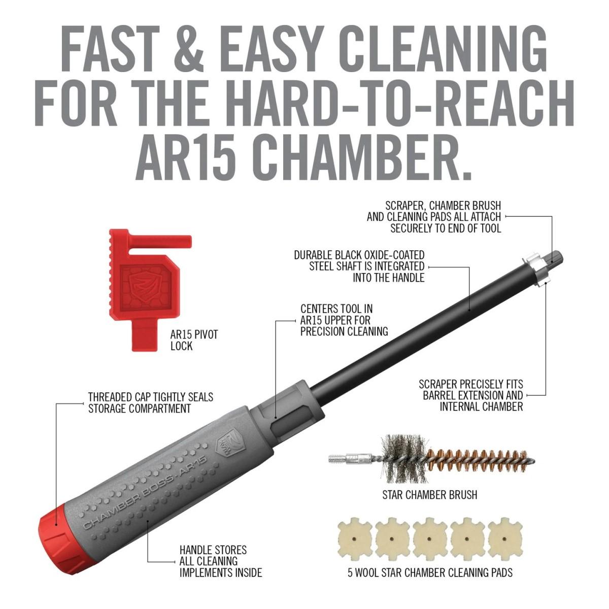 Real Avid AR15 Chamber Boss Cleaning Kit Picture of Real Avid Real Avid Chamber Boss - AR15